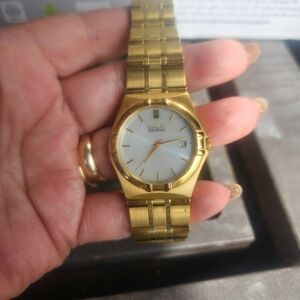 Citizen Gold Watch with White Face
